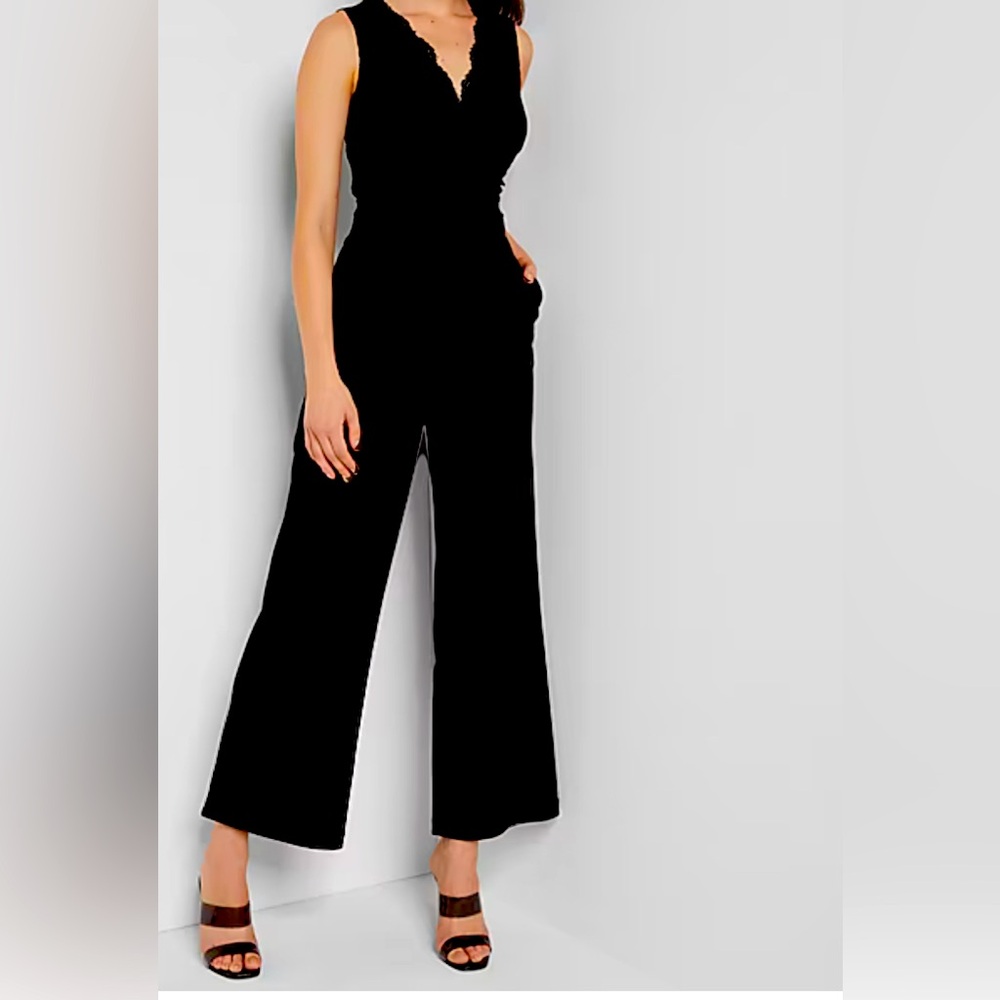 Lace Faux Wrap Bodice Jumpsuit Express